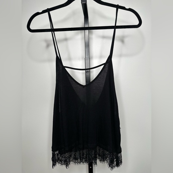 Emma & Sam LF Black Lace hem tank top - Picture 2 of 6
